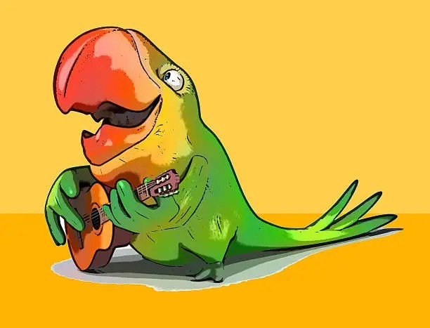 6 Parrot Playing the Saxophone